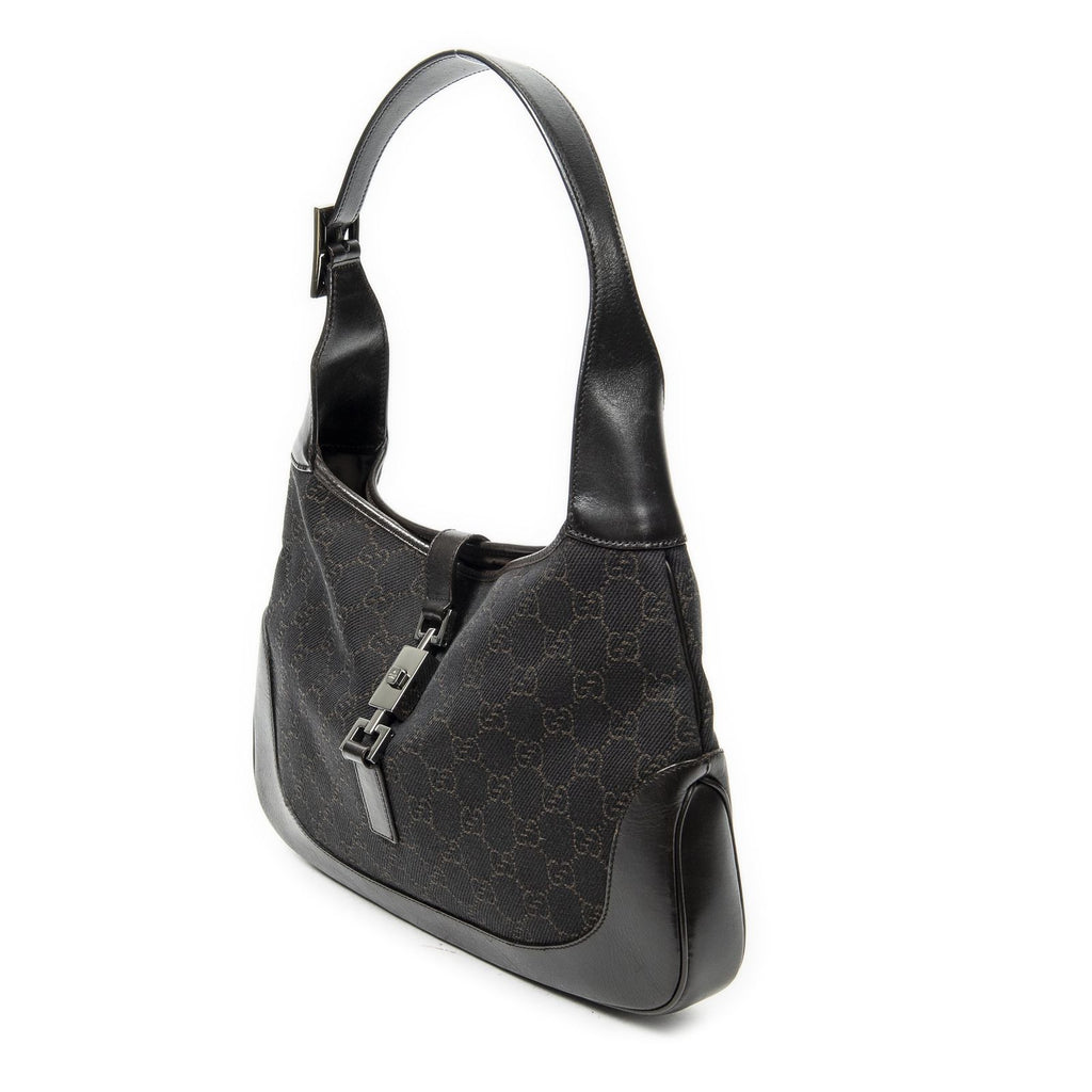 Gucci Jackie Hobo Brown GG Denim Canvas — view 2