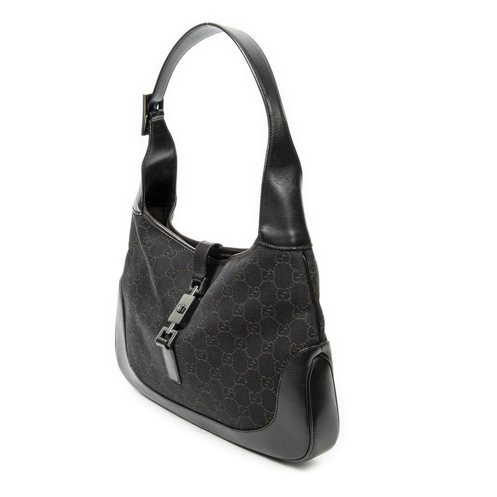 Gucci Jackie Hobo Brown GG Denim Canvas — view 2