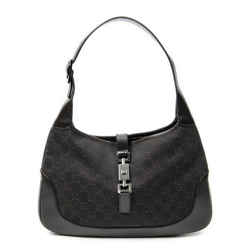 Gucci Jackie Hobo Brown GG Denim Canvas