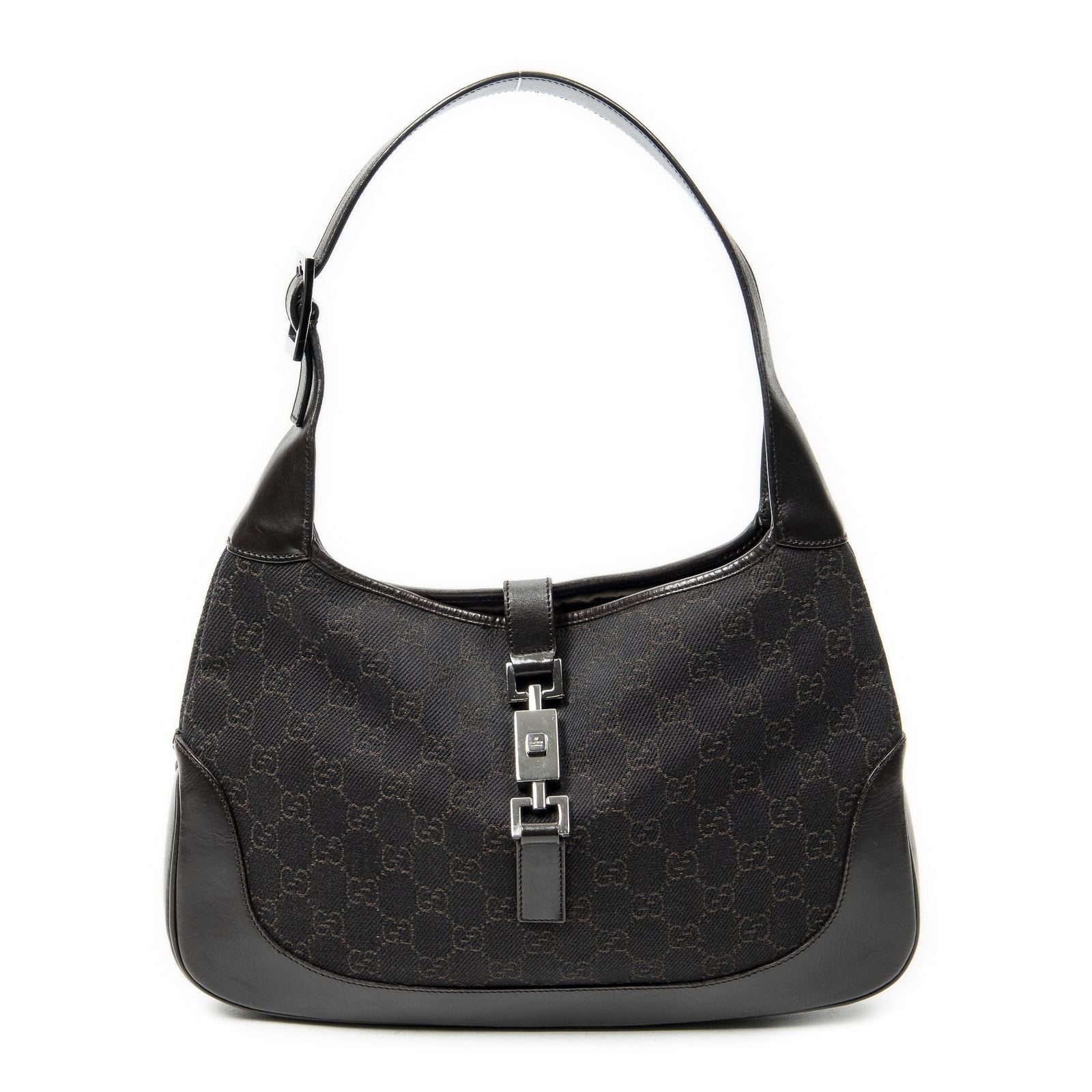 Gucci Jackie Hobo Brown GG Denim Canvas