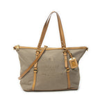 Prada Jacquard Shopping Tote Beige Tanjaca Canvas