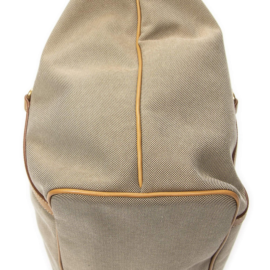 Prada Jacquard Shopping Tote Beige Tanjaca Canvas — view 8