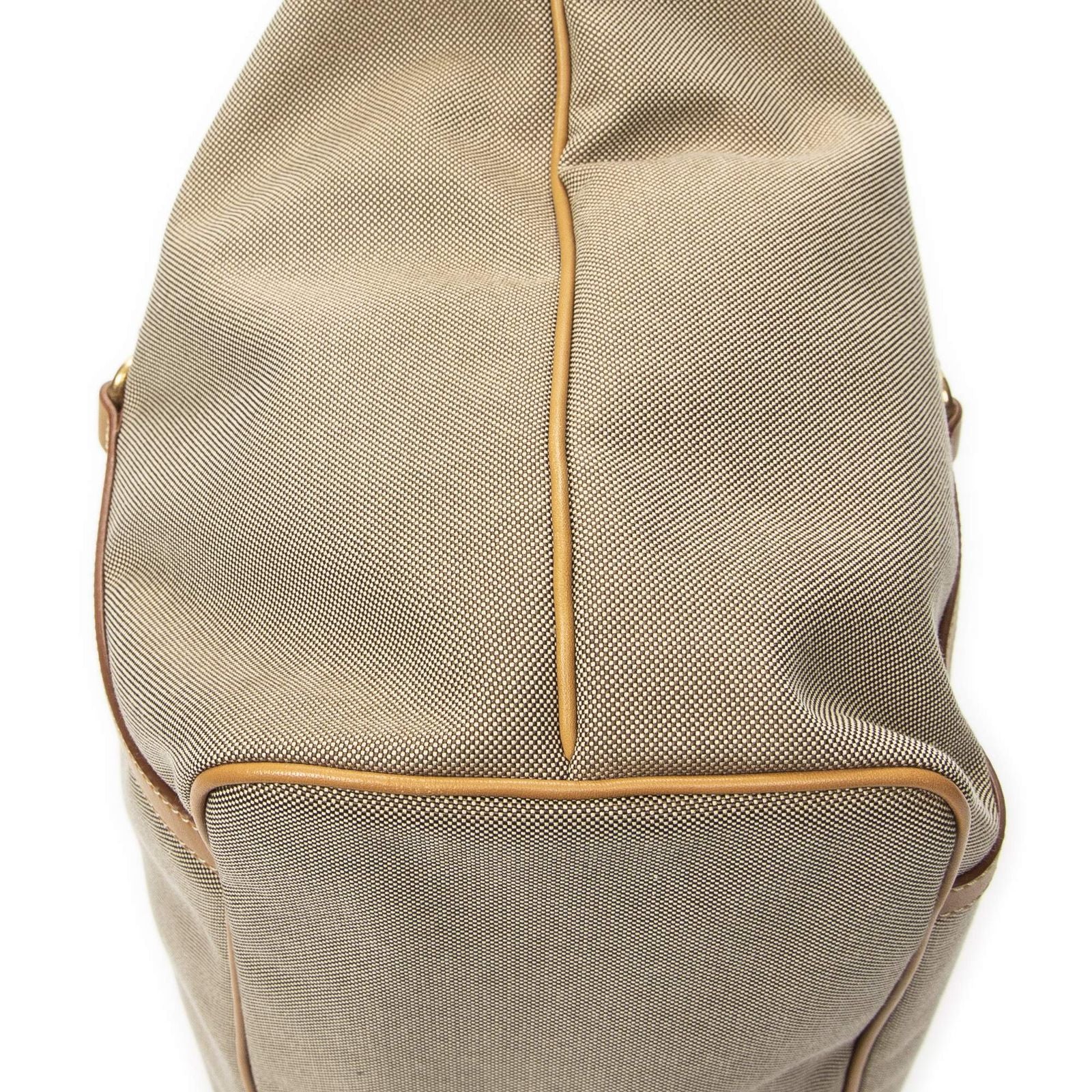 Prada Jacquard Shopping Tote Beige Tanjaca Canvas — view 8