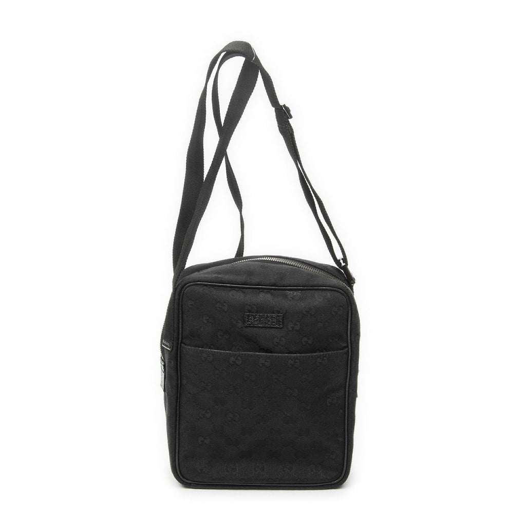 Gucci Mini Zip Crossbody Black GG Canvas