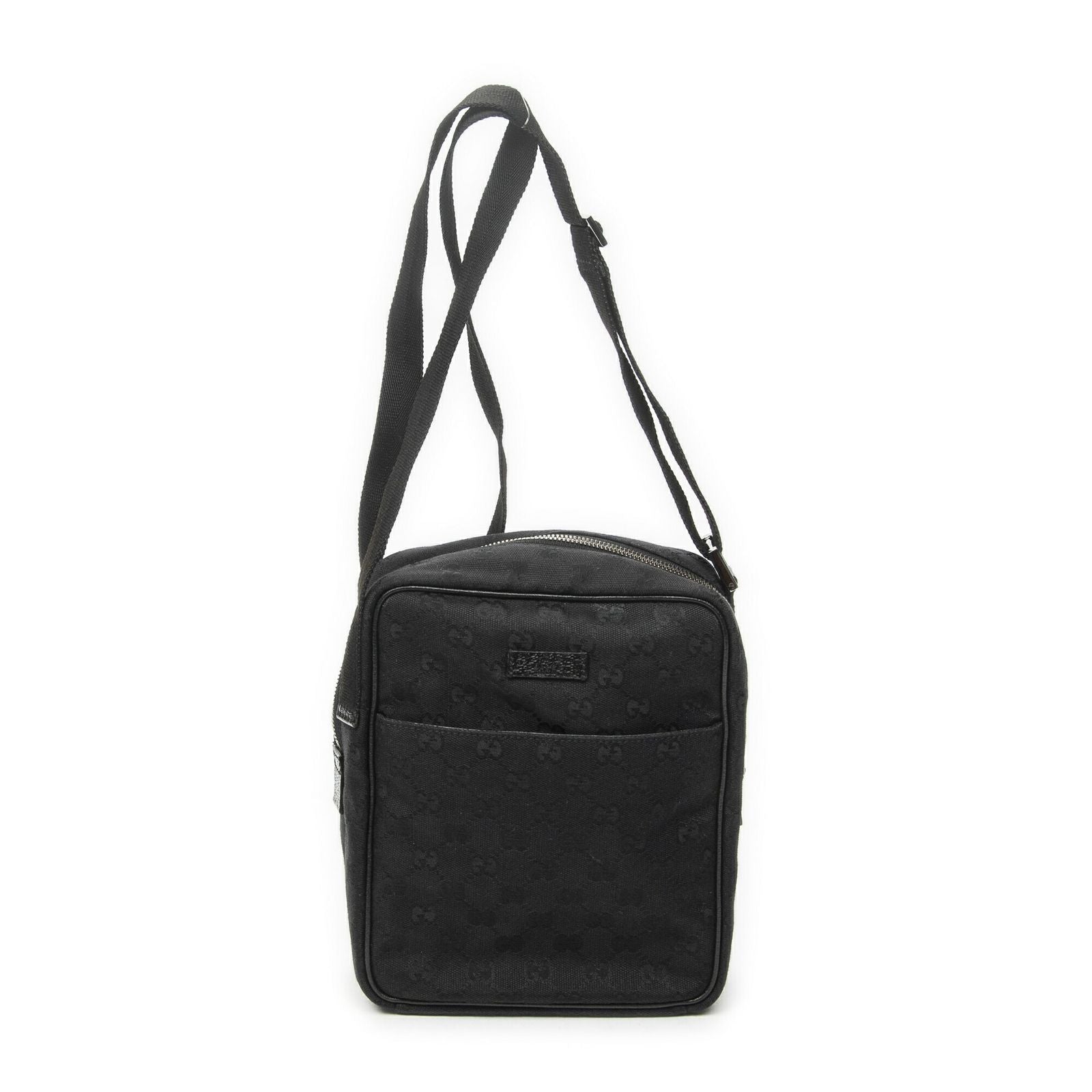 Gucci Mini Zip Crossbody Black GG Canvas