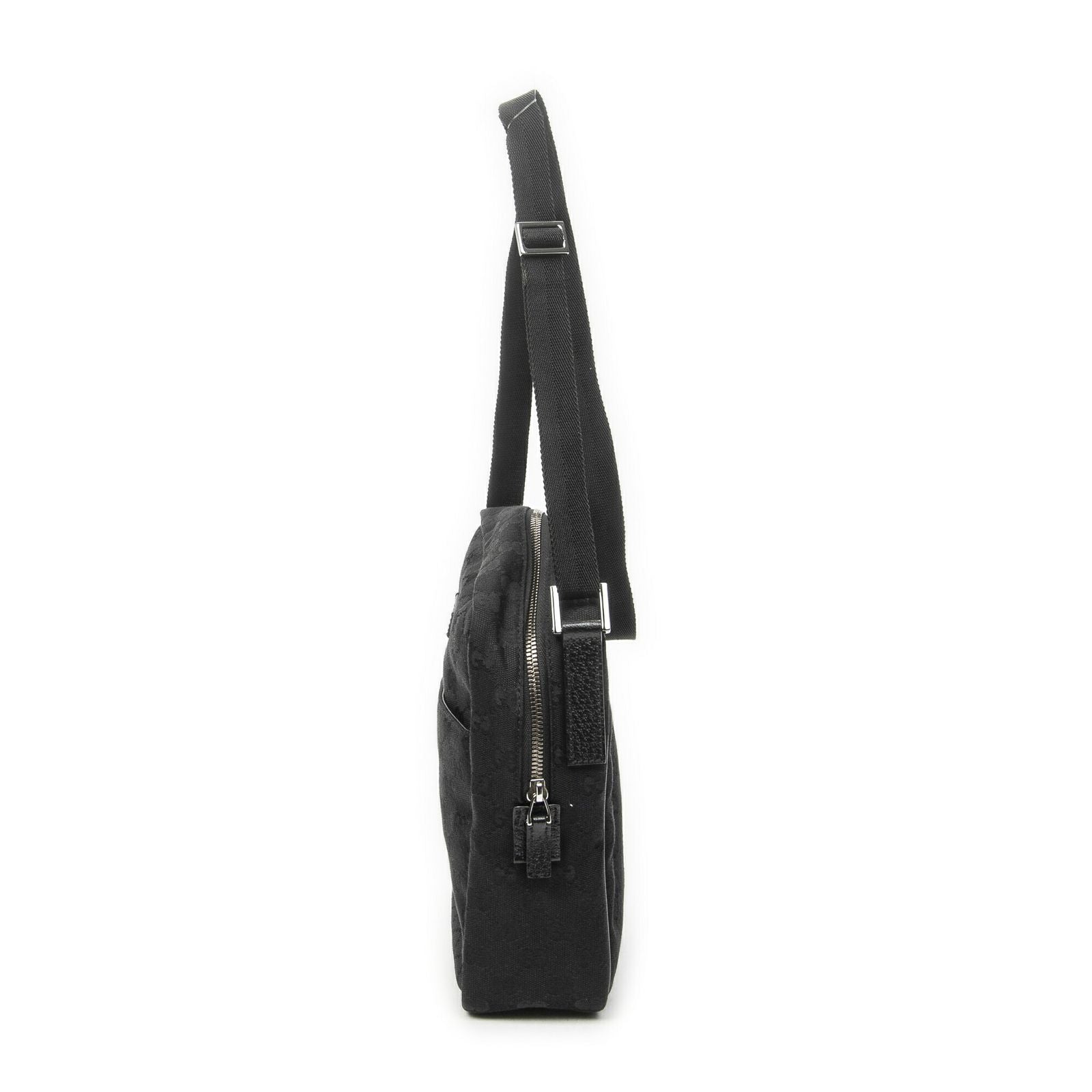 Gucci Mini Zip Crossbody Black GG Canvas — view 3