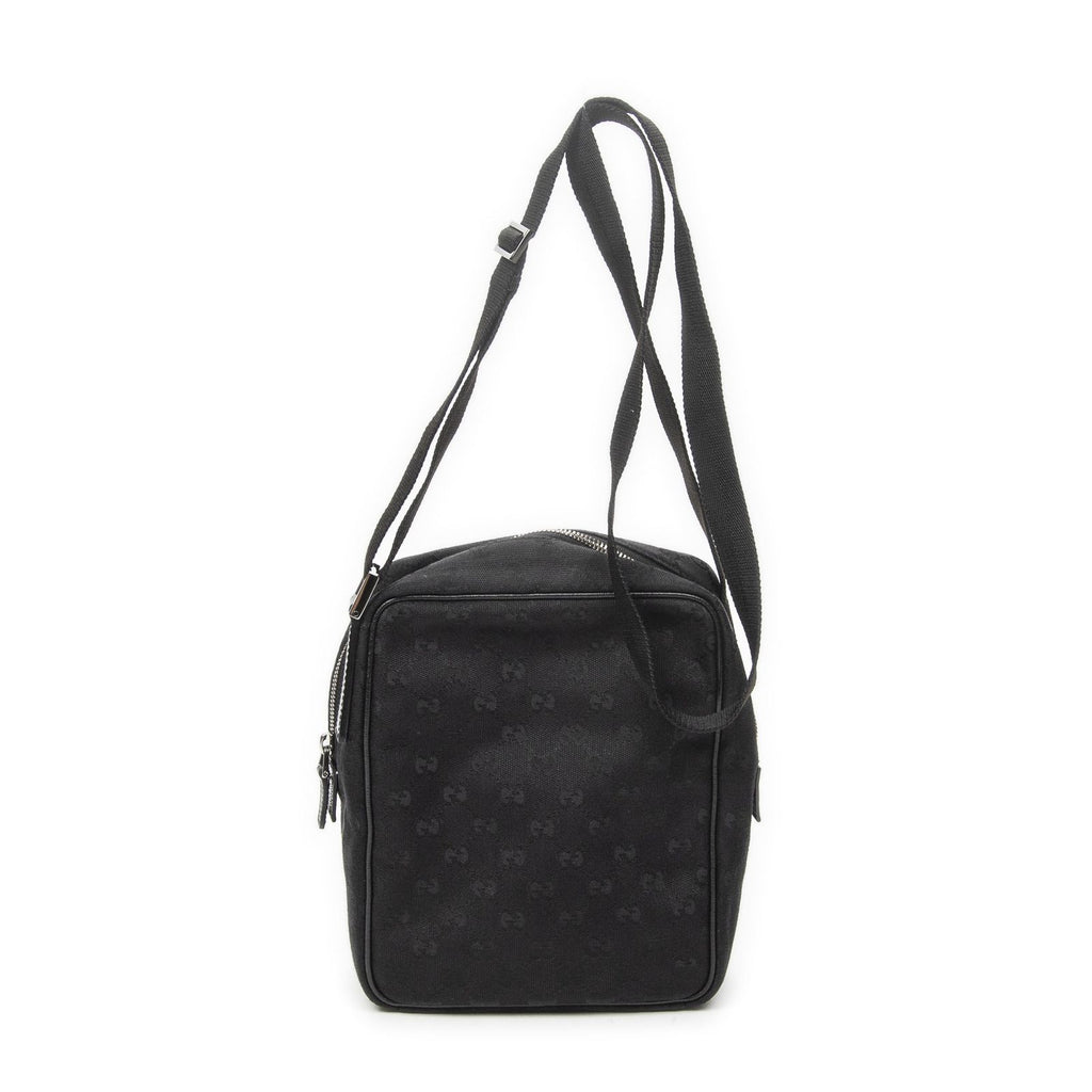 Gucci Mini Zip Crossbody Black GG Canvas — view 5