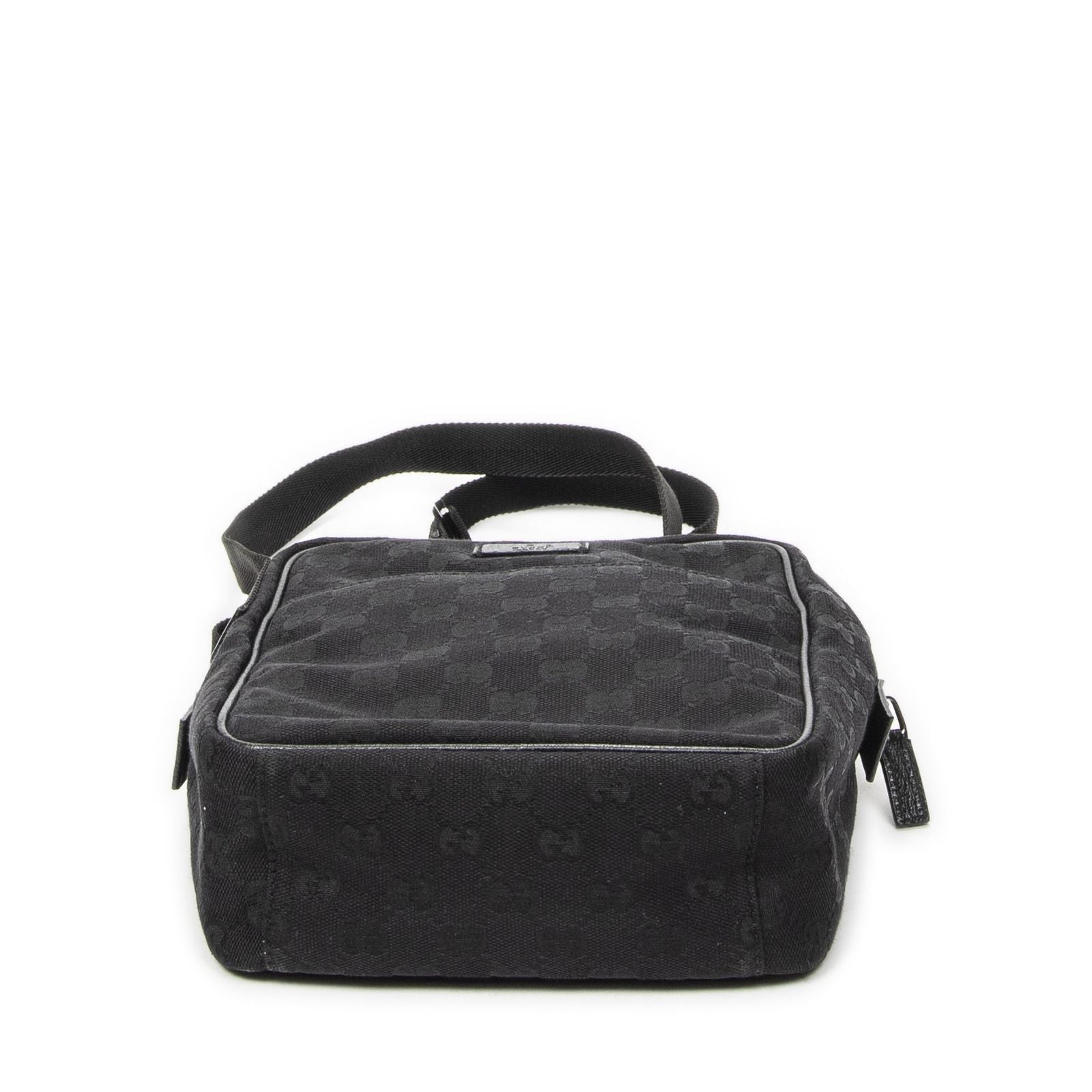 Gucci Mini Zip Crossbody Black GG Canvas — view 6