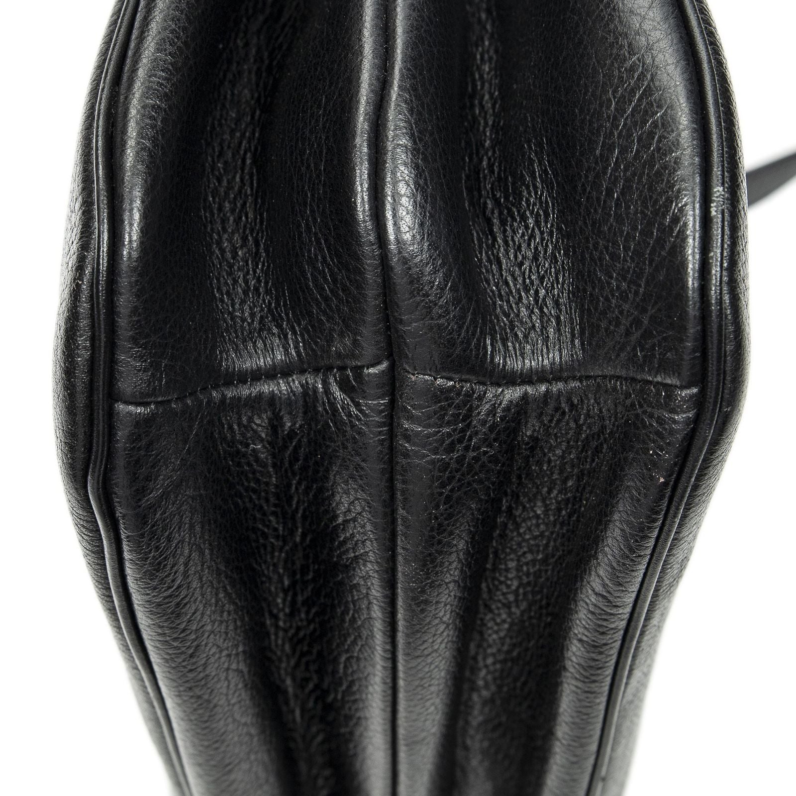 Celine Vintage Double Side Tote Black Gray Calfskin Leather — view 8