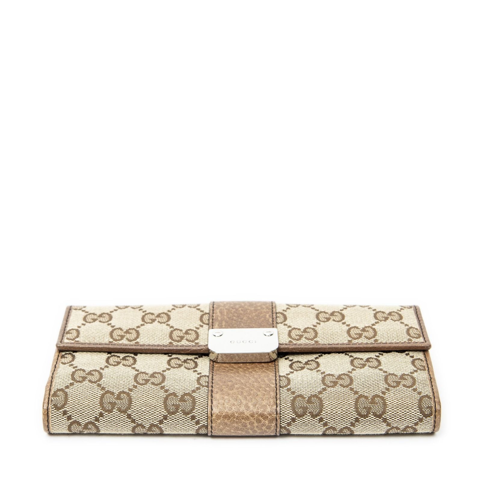 Gucci Continental Wallet Beige Brown GG Canvas — view 3