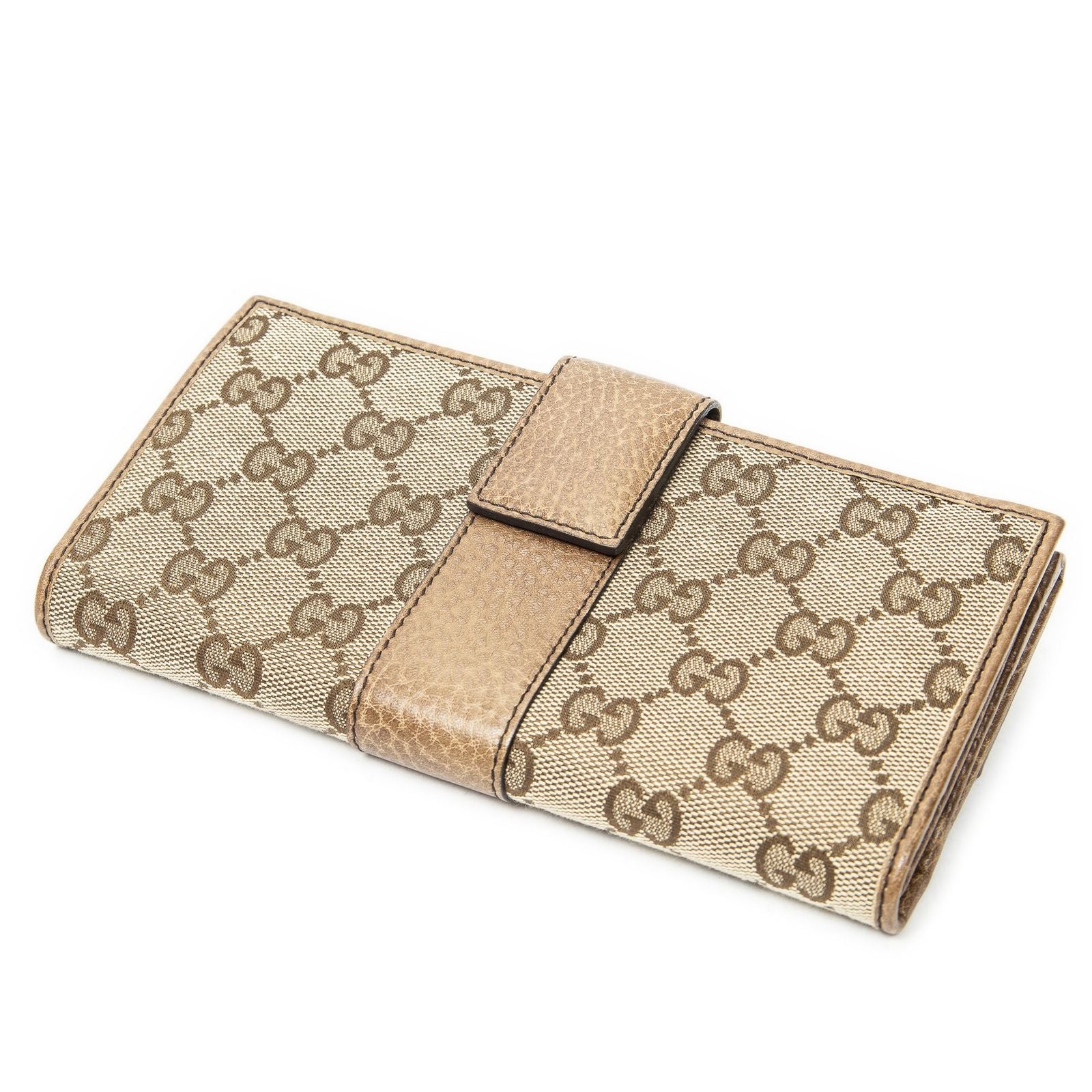 Gucci Continental Wallet Beige Brown GG Canvas — view 2