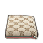 Gucci Web Bifold Wallet Beige Brown GG Canvas — view 3
