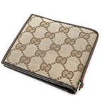 Gucci Web Bifold Wallet Beige Brown GG Canvas — view 2