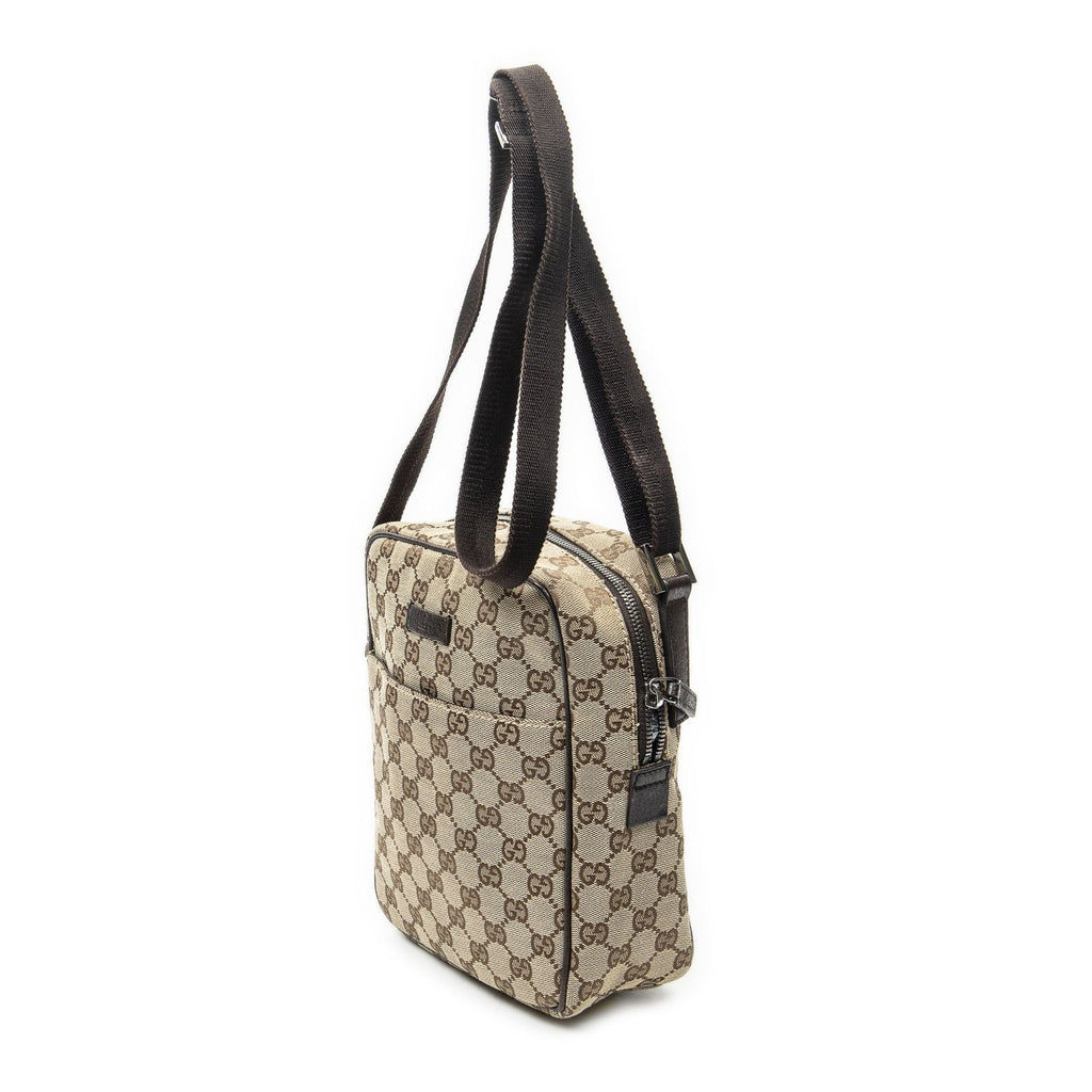 Gucci Mini Zip Crossbody Beige Brown GG Canvas — view 2