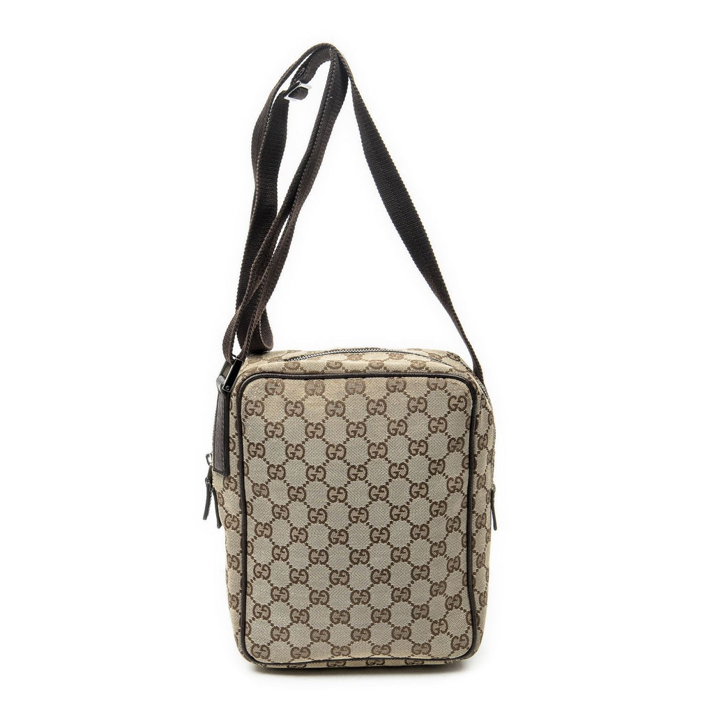 Gucci Mini Zip Crossbody Beige Brown GG Canvas — view 5