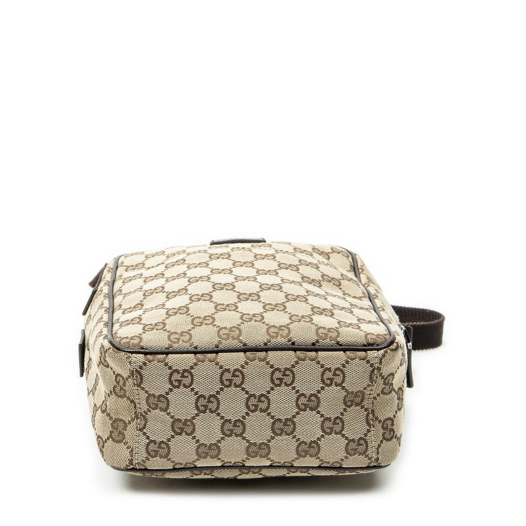 Gucci Mini Zip Crossbody Beige Brown GG Canvas — view 6