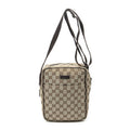 Gucci Mini Zip Crossbody Beige Brown GG Canvas
