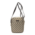 Gucci Mini Zip Crossbody Beige Brown GG Canvas