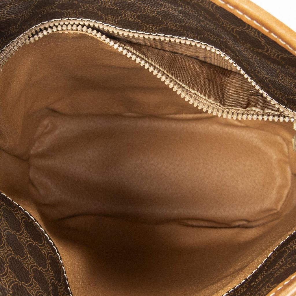 Celine Vintage Bucket Crossbody Brown Macadam Canvas — view 9