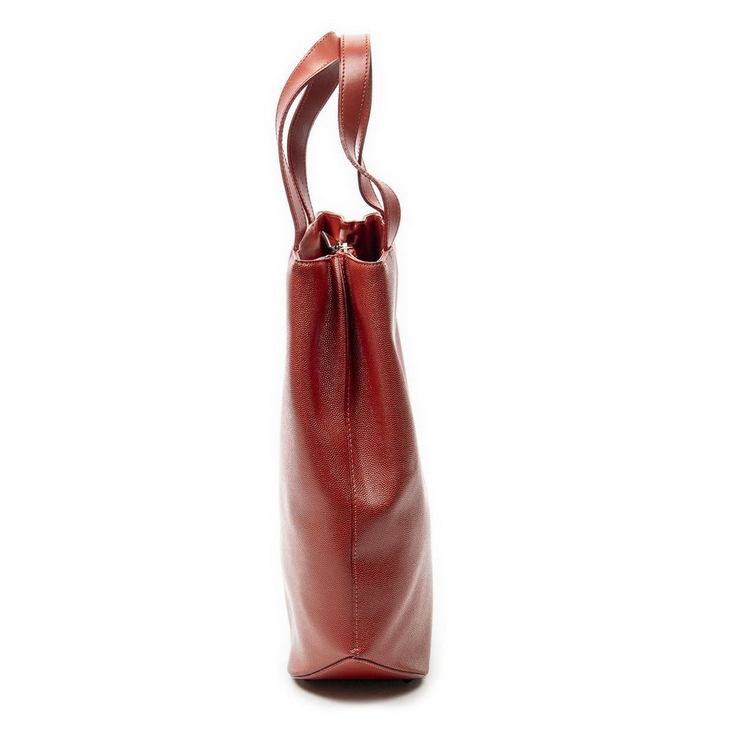 Celine Vintage Small Open Tote Red Gray Leather — view 4