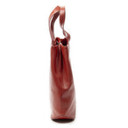Celine Vintage Small Open Tote Red Gray Leather — view 4