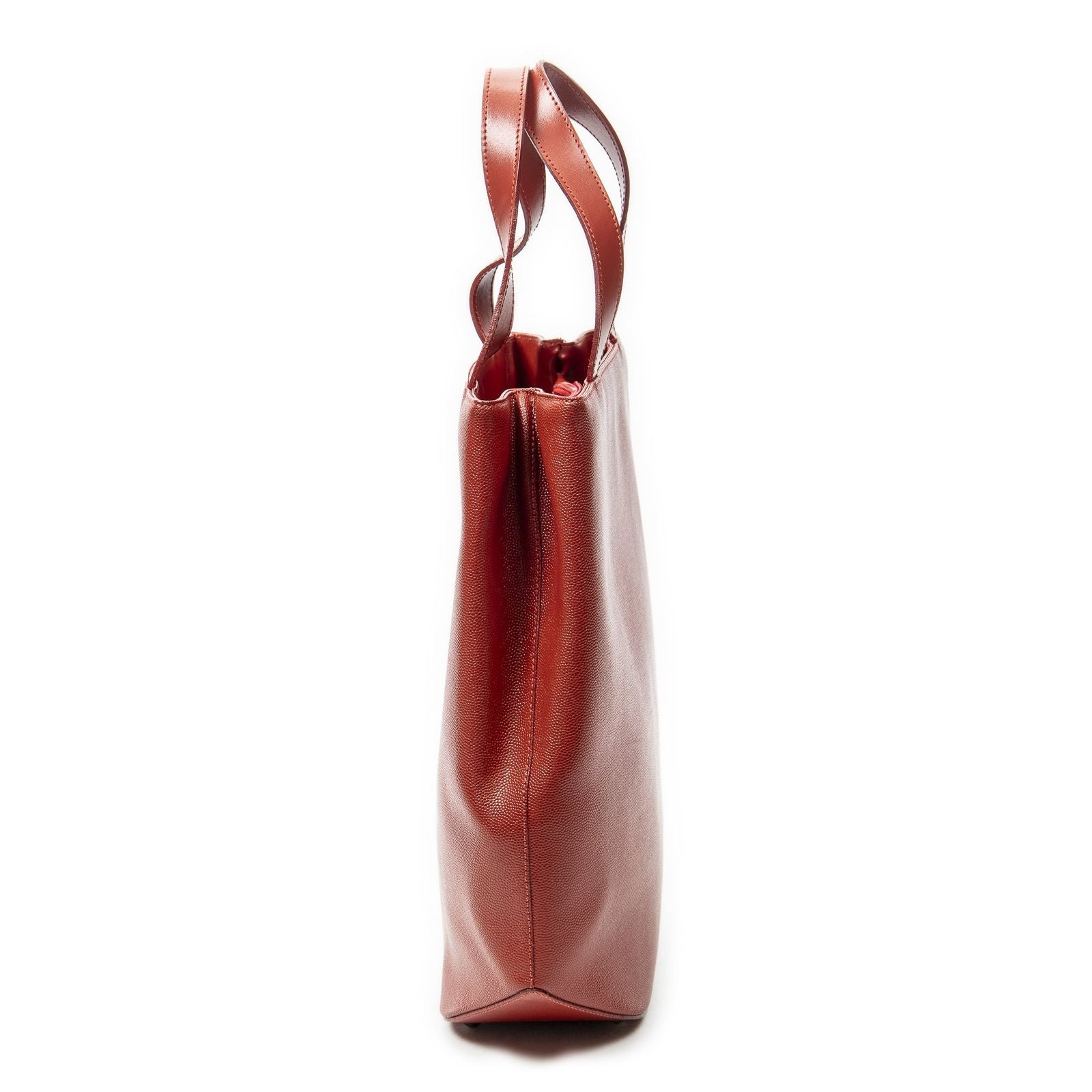 Celine Vintage Small Open Tote Red Gray Leather — view 3