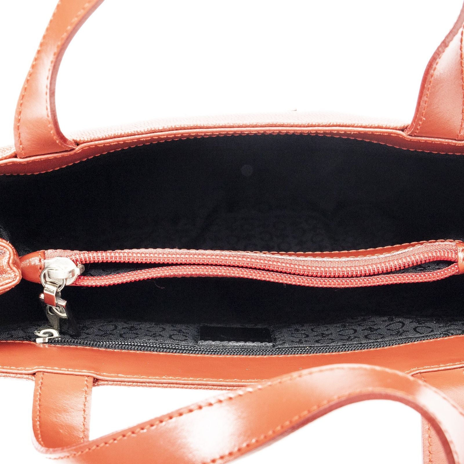 Celine Vintage Small Open Tote Red Gray Leather — view 9