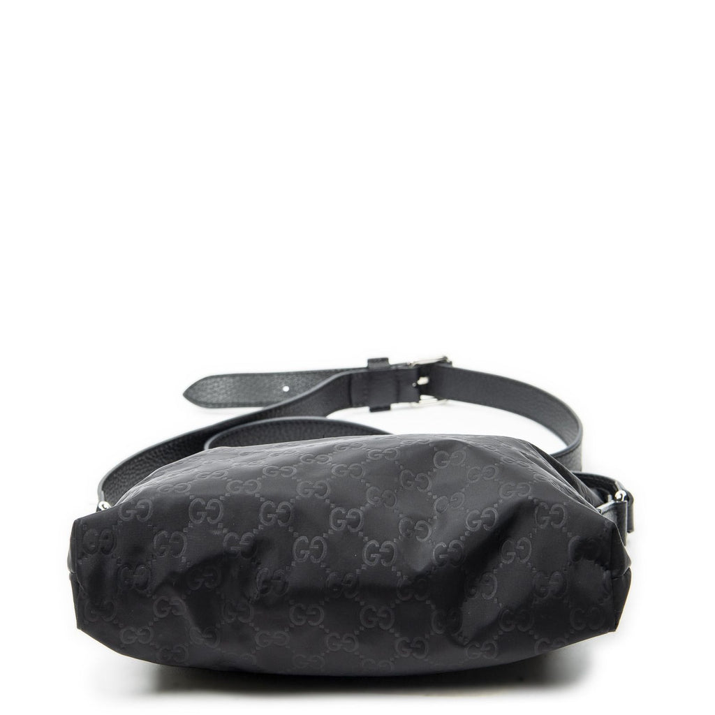Gucci Square Zip Crossbody Black Guccissima Nylon — view 6