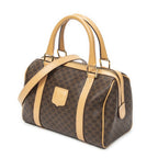 Celine Mini Boston Brown Beige Macadam Canvas Messenger — view 2