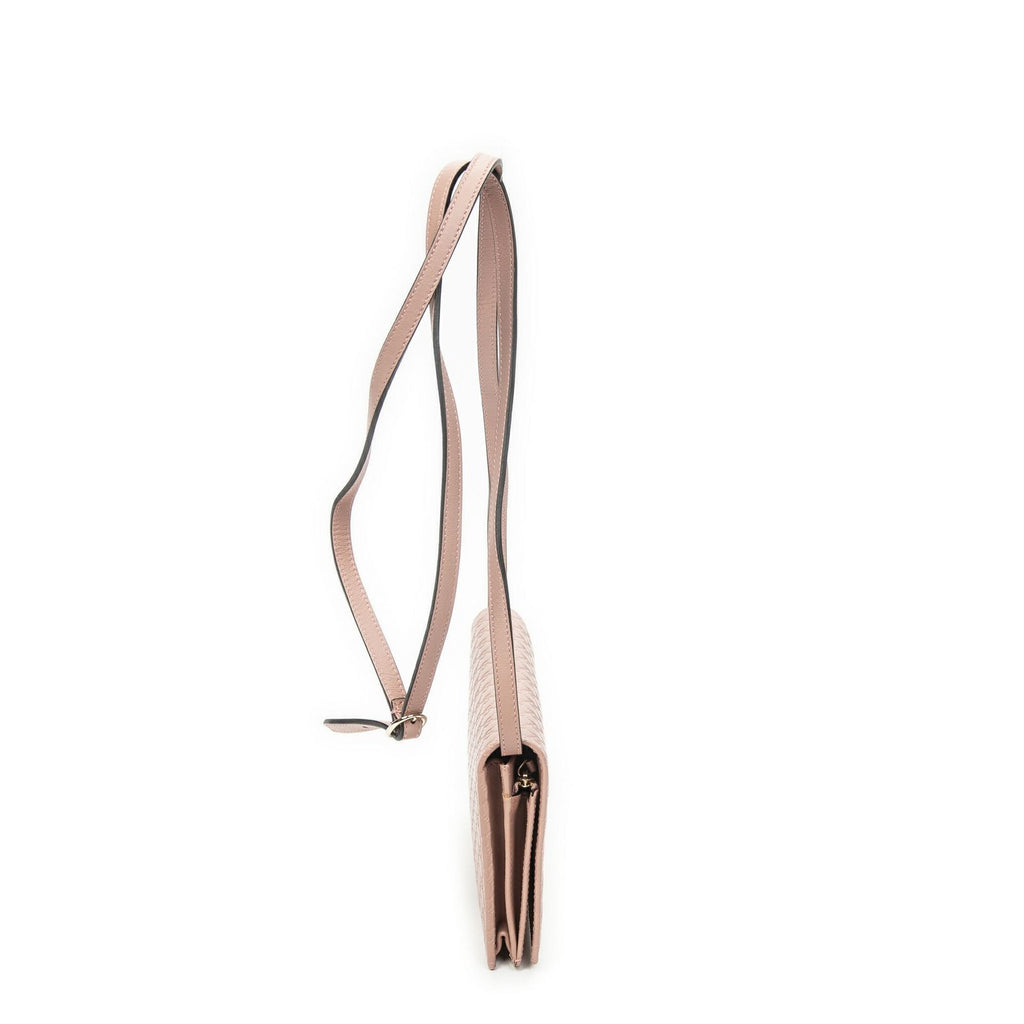 Gucci Web Crossbody Pink Micro Guccissima Leather — view 4
