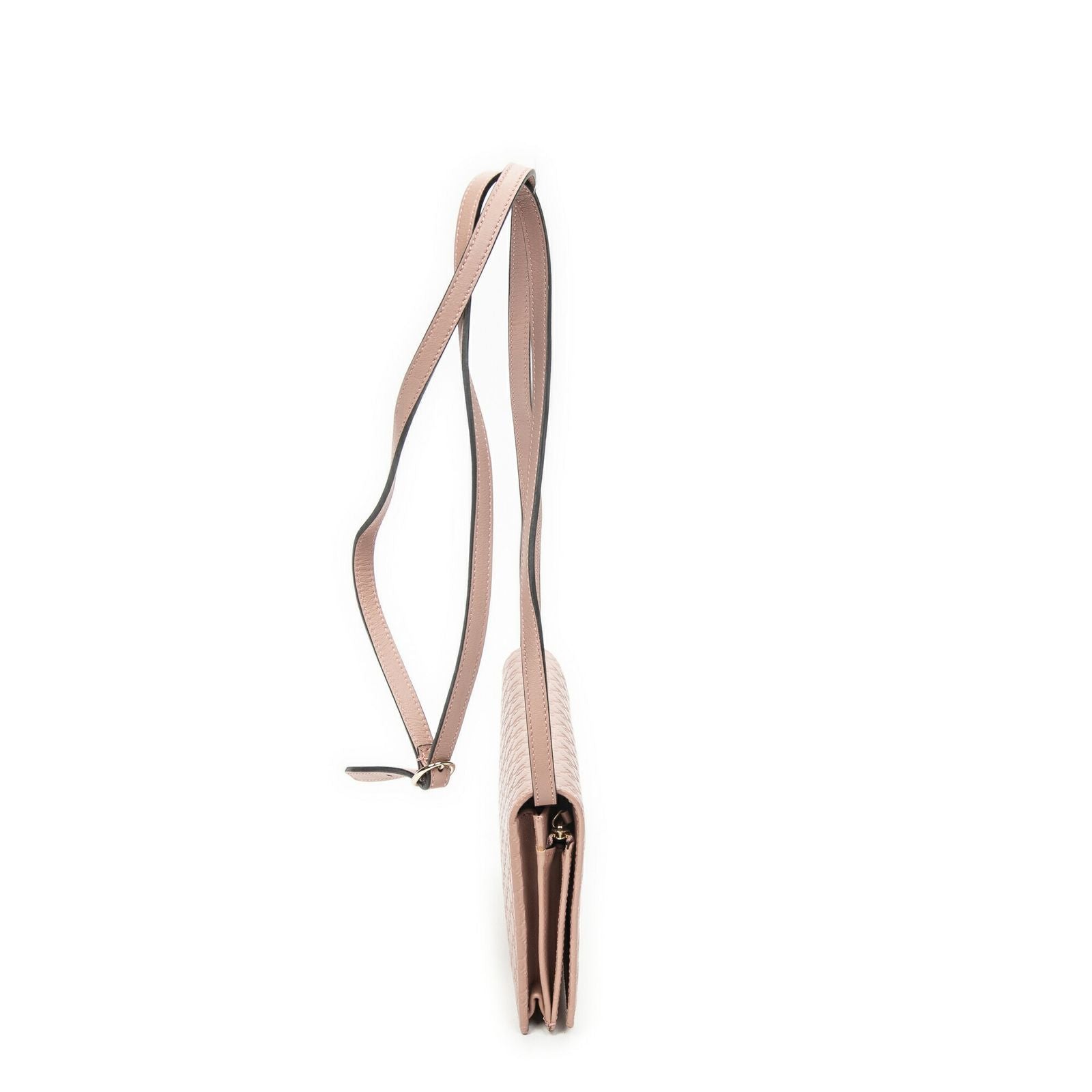Gucci Web Crossbody Pink Micro Guccissima Leather — view 4