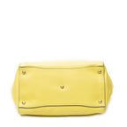 Prada Twin Pocket Double Handle Tote Yellow Vitello Soft Leather — view 6
