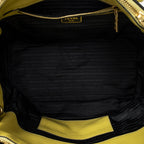 Prada Twin Pocket Double Handle Tote Yellow Vitello Soft Leather — view 9