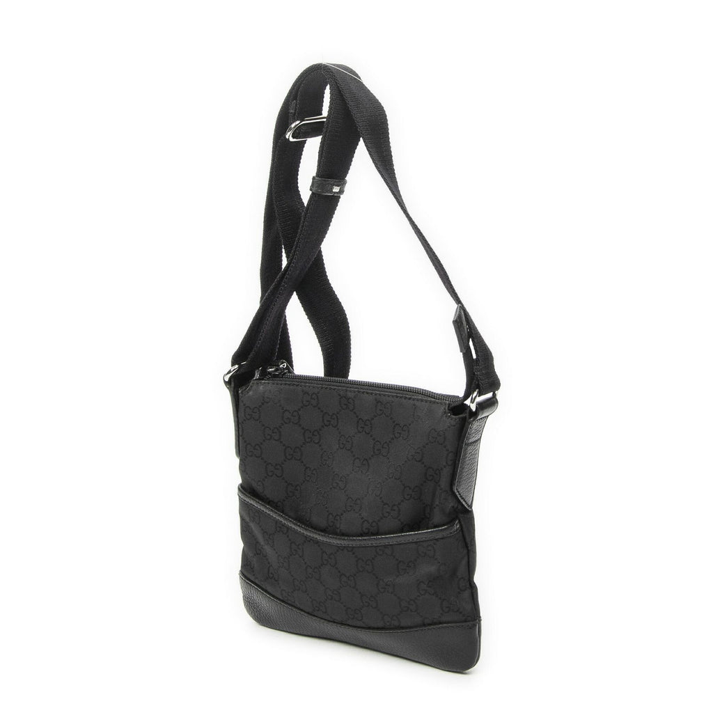Gucci Zip Messenger Black GG Nylon Canvas — view 2