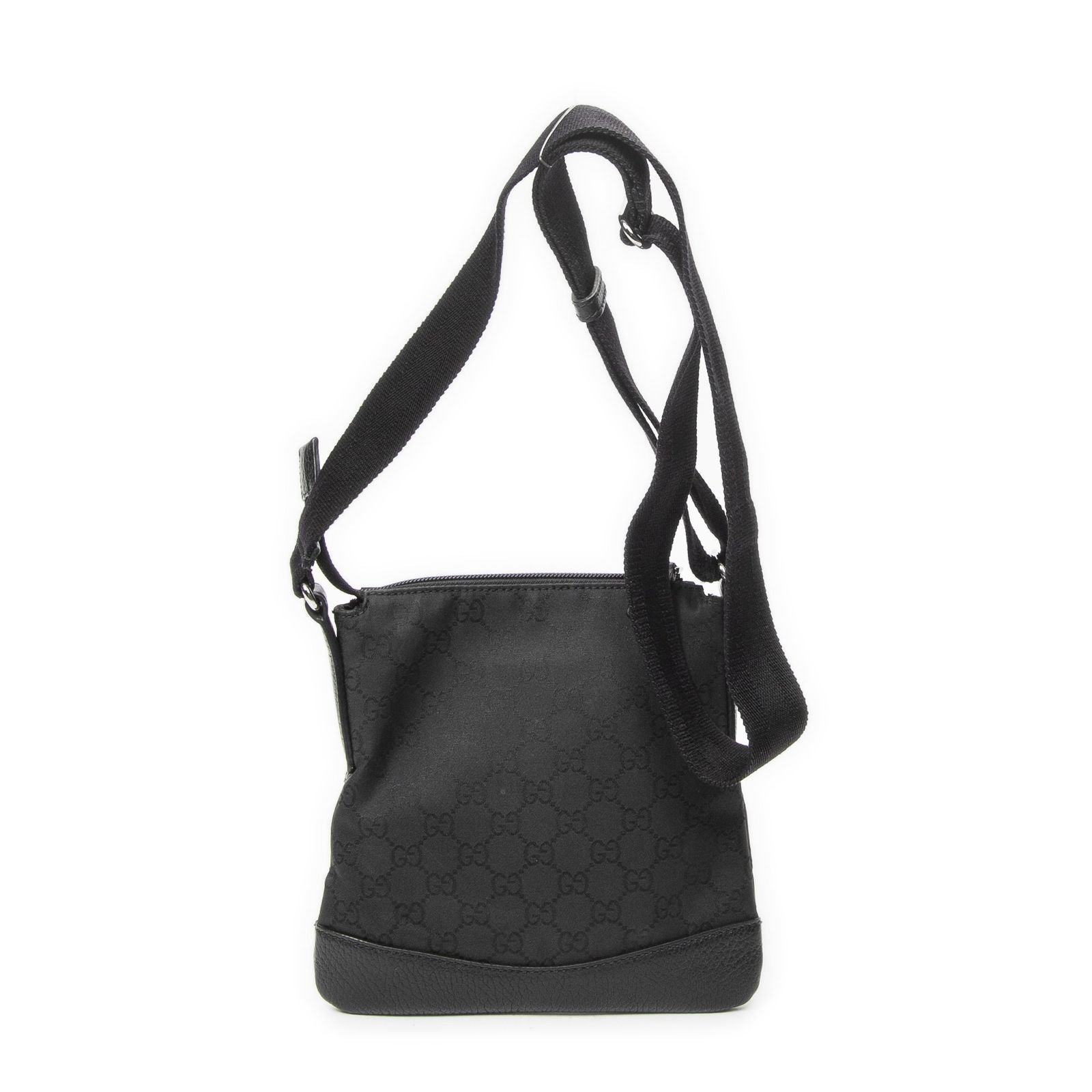 Gucci Zip Messenger Black GG Nylon Canvas — view 5