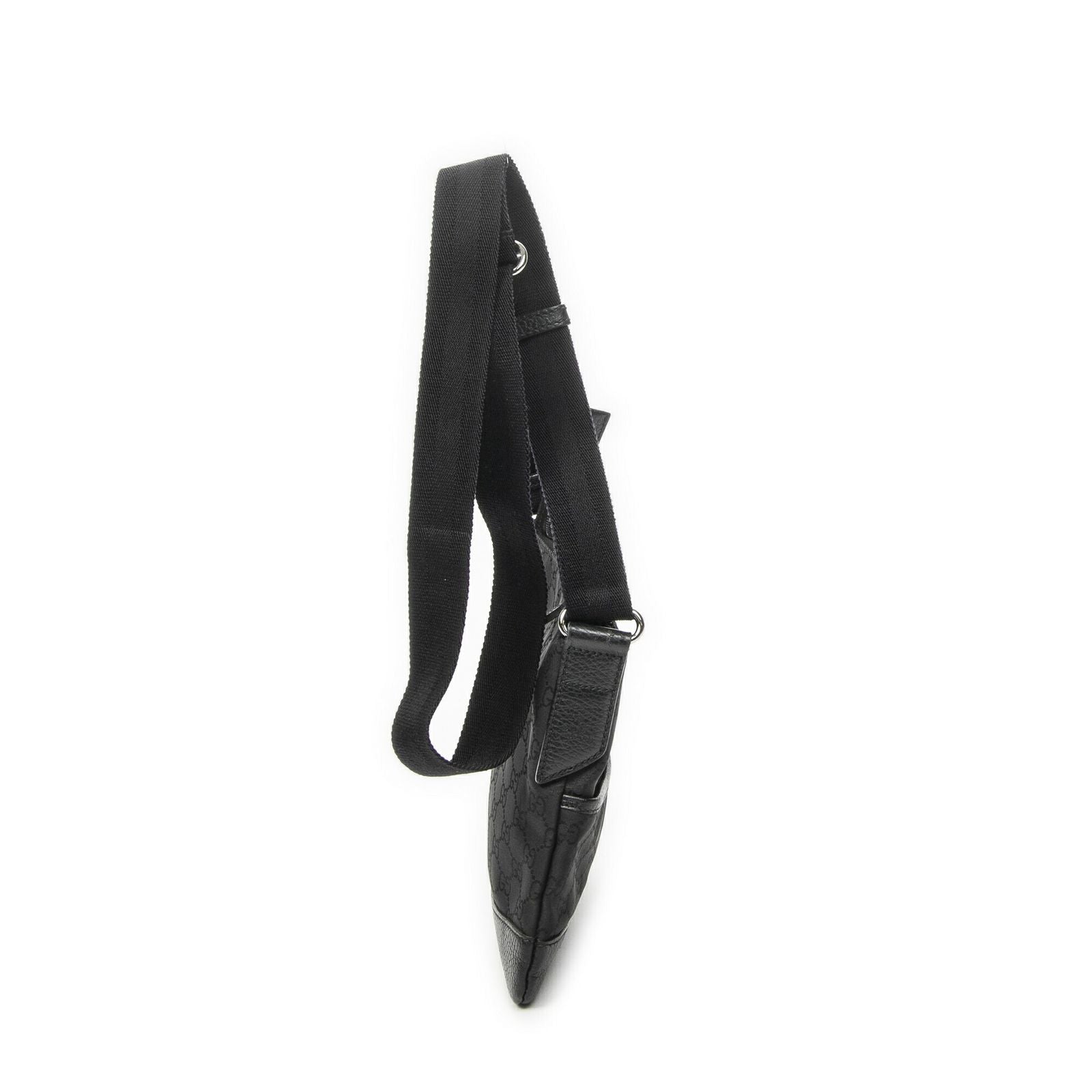 Gucci Zip Messenger Black GG Nylon Canvas — view 4