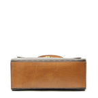 Celine Vintage Top Handle Flap Brown Macadam Canvas — view 6