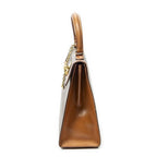 Celine Vintage Top Handle Flap Brown Macadam Canvas — view 3