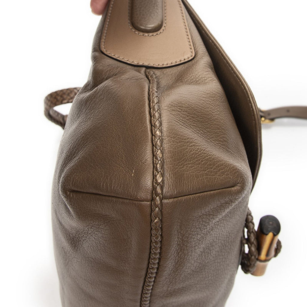 Gucci Jungle Grande Messsenger Brown Gray Calfskin Leather Messenger — view 7