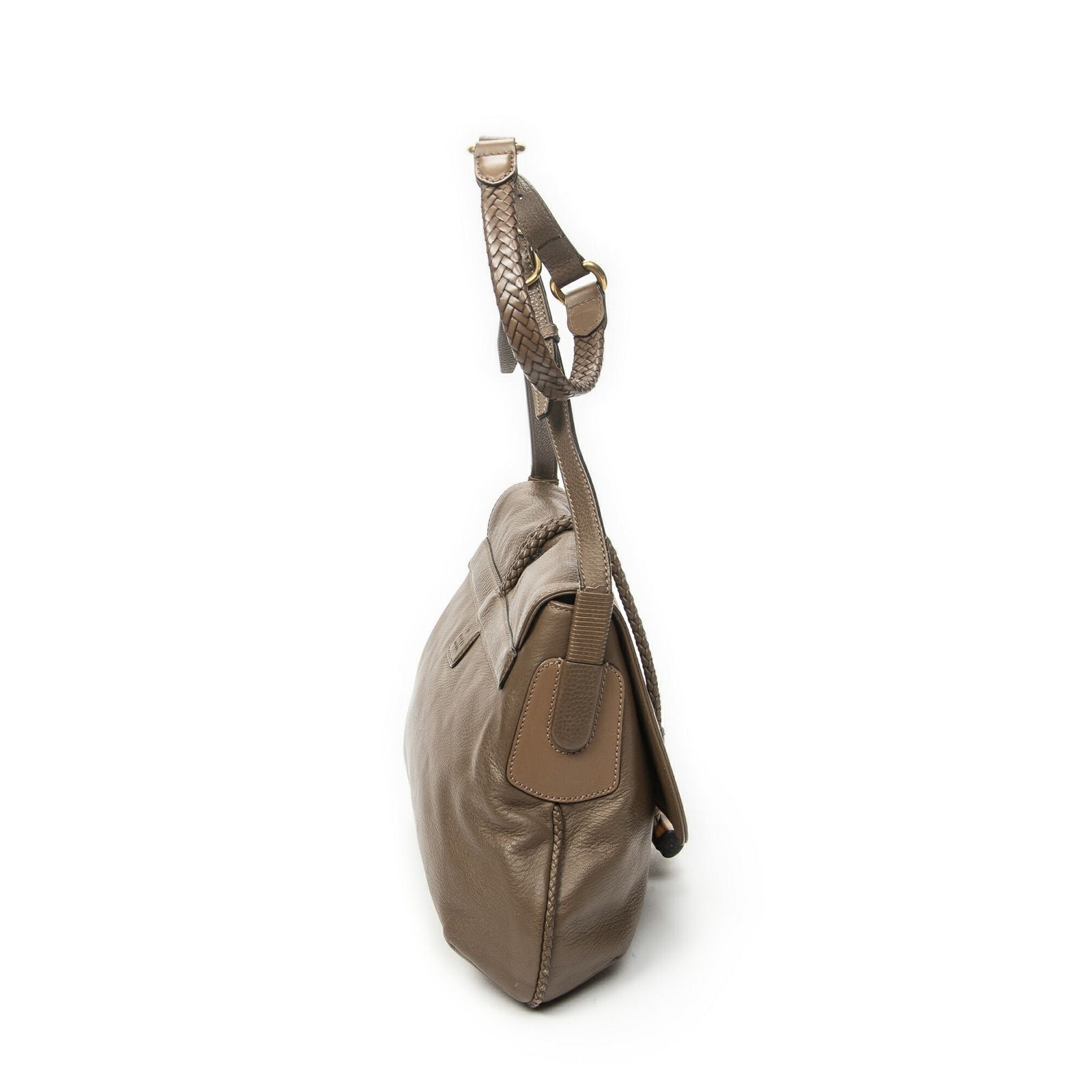 Gucci Jungle Grande Messsenger Brown Gray Calfskin Leather Messenger — view 4