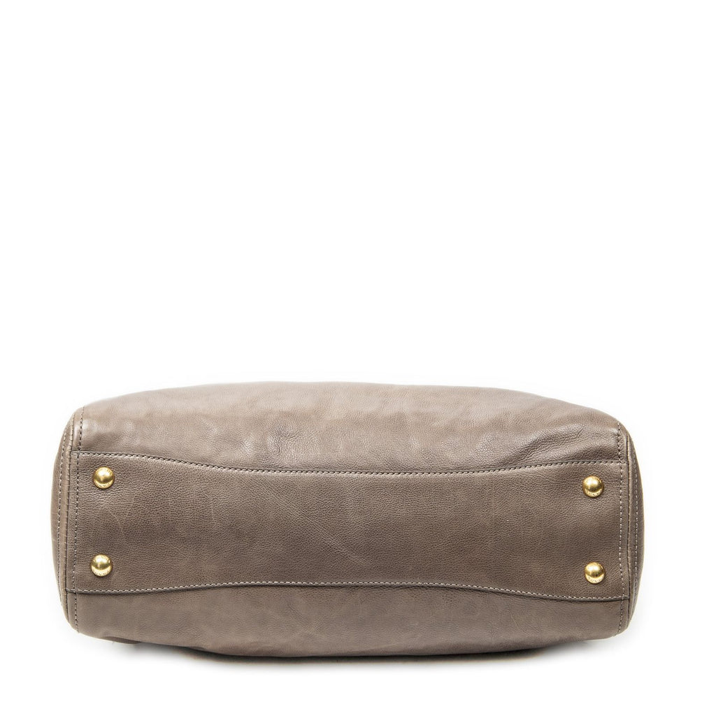 Prada Slip Pocket Soft Boston Light Brown Vitello Luxe Messenger — view 6