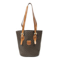 Celine Vintage Bucket Tote Brown Macadam Canvas