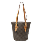 Celine Vintage Bucket Tote Brown Macadam Canvas — view 5