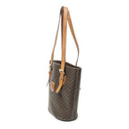 Celine Vintage Bucket Tote Brown Macadam Canvas — view 2
