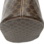 Celine Vintage Bucket Tote Brown Macadam Canvas — view 8