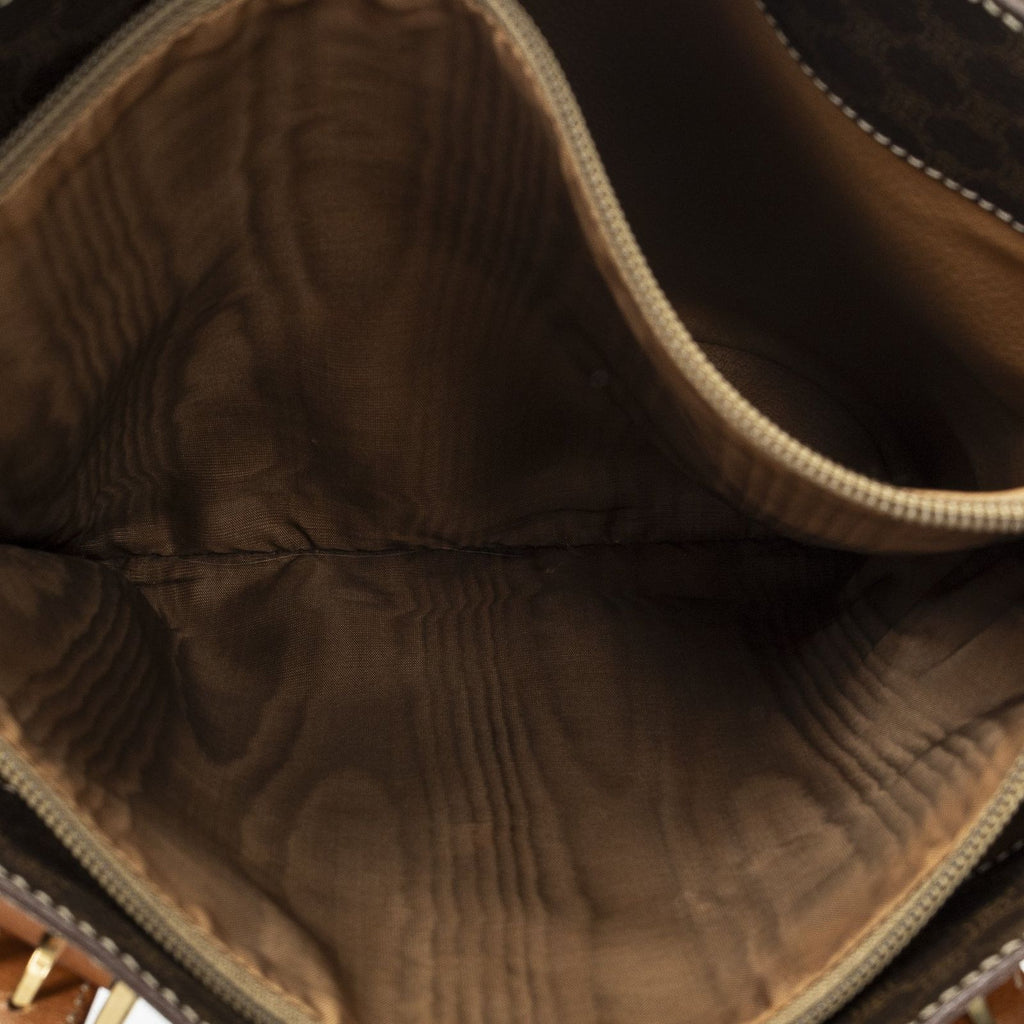 Celine Vintage Bucket Tote Brown Macadam Canvas — view 9