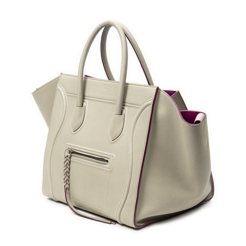 Celine Medium Phantom Beige Calfskin Leather Shoulder — view 2