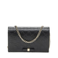 Gucci Signature Bow Chain Wallet Black Guccissima