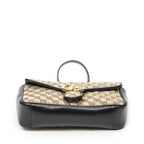 Gucci Medium GG Marmont Flap Beige Black Matelasse Canvas — view 6