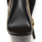 Gucci Medium GG Marmont Flap Beige Black Matelasse Canvas — view 7
